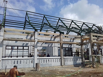 Pemasangan Kuda-Kuda Baja IWF di Proyek BLK BANYUWANGI Jawa Timur